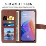 Omt Flip Cover Back Case for Oppo F21 Pro 5G