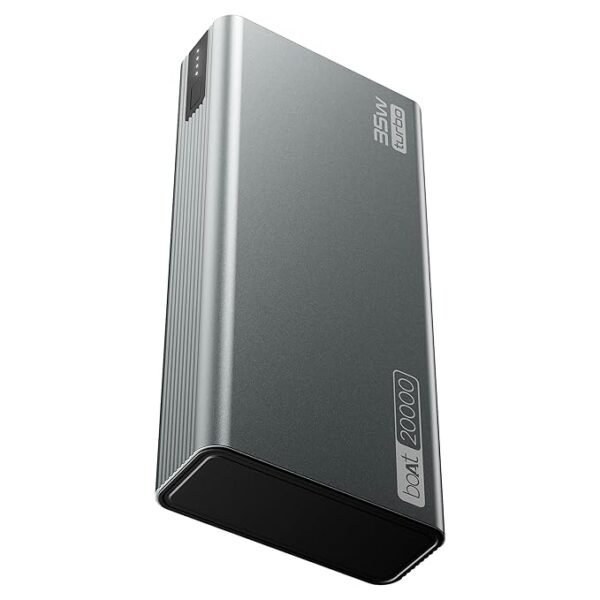 boAt Energyshroom PB435 20000 mAh 35W Super Fast Charging Power Bank, Smart 12 Layer Protection (4X Output Ports (Grey)