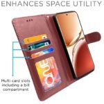 Omt Flip Case for Oppo F27 Pro Plus 5G (Brown)