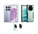 3 in 1 Combo Pack for Mi Redmi Note 14 Pro Plus 5G – Eagle Back Cover (Back Cover + Camera Lens Protector + Tempered Glass)