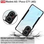 Omt Shockproof Transparent Back Cover for Redmi A5 / Poco C71