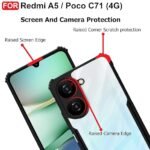 Omt Shockproof Transparent Back Cover for Redmi A5 / Poco C71