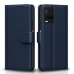 Omt Leather Finish Flip Back Cover for Vivo Y21 2021