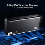 boAt Energyshroom PB435 20000 mAh 35W Super Fast Charging Power Bank, Smart 12 Layer Protection (4X Output Ports (Black)