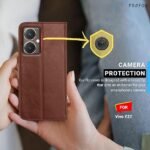 Omt Flip Case for Vivo Y27 5G (Brown)