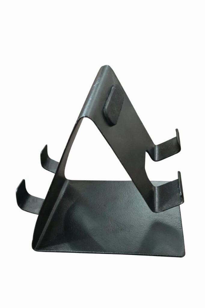Metal Mobile stand in, Thick Case Friendly Foldable Portable Metal Base Stand Compatible with All Mobile Phone (Black color)