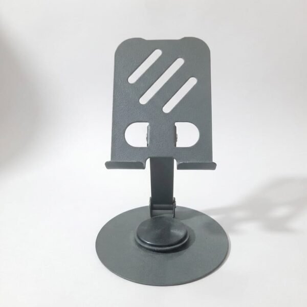 Mobile Holding Stand with 360°Rotatable & Height Adjustable, Foldable & Anti-Skid Design, Stable Metallic Round Base, Mobile Holder for Smartphone, Tablets, Kindles