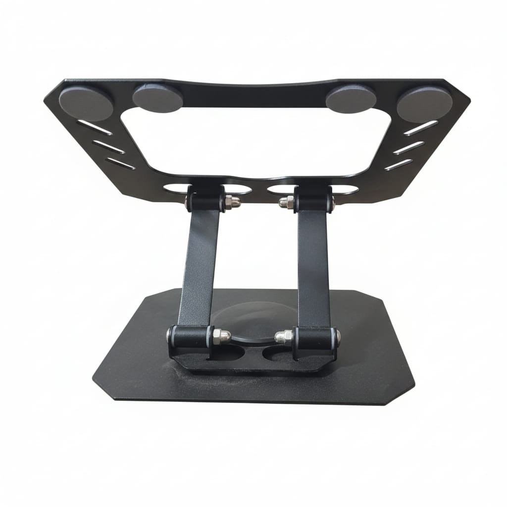 Foldable Mobile Holder, 360° Rotatable, 180° Stepless Adjustment, Lightweight & Handy, Compatible with Mobile & Tablet (Black)