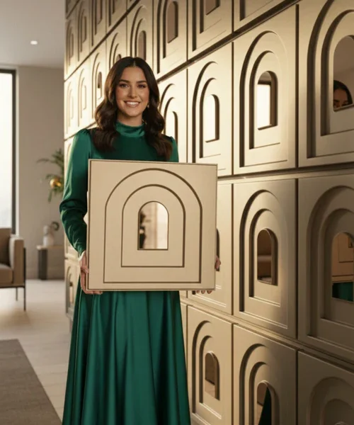 21 Arch - Arch 3D PVC Mirror Panel - Colors: Bronze (Size 50*50cm) (Pack of 1)