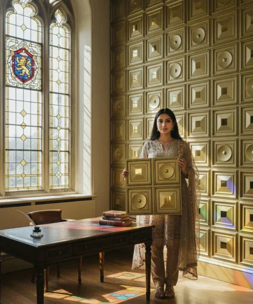 24 Dome - Arch 3D PVC Panel (Mirror)- Colors: Champagne Gold (Size 50*50cm) (Pack of 1)