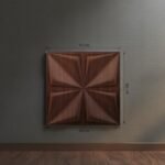 3D PVC Wall Panel - USA Certified SGS Approved Bloom Design Walnut Wood Color 19.7" x 19.7" (Pack of 40) - Covers 107.80 Sq. Ft.