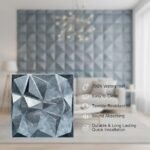 3D Wall Panel - USA Certified SGS Approved PVC Diamond Design, Bronze Rust Color 19.7" X 19.7" (Pack of 40) - Covers 107.6 Sq. Ft.