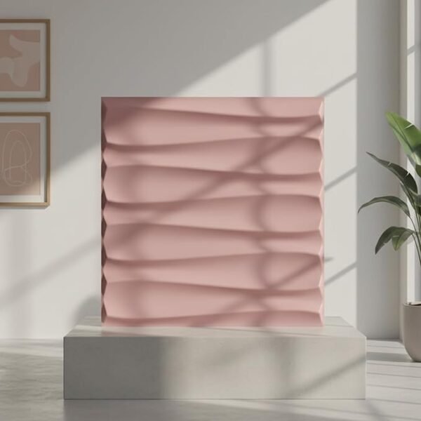 Wall Panels for Bedroom - USA Certified SGS Approved Dune Design Blush Pink Color 19.7" x 19.7" (Pack of 40) - Covers 107.80 Sq. Ft.