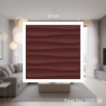 3D Wall Panel - USA Certified SGS Approved PVC Dune Design Ruby Rose Color 19.7" x 19.7" (Pack of 40) - Covers 107.80 Sq. Ft.