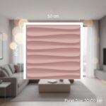 Wall Panels for Bedroom - USA Certified SGS Approved Dune Design Blush Pink Color 19.7" x 19.7" (Pack of 40) - Covers 107.80 Sq. Ft.