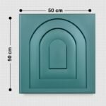 3D PVC Wall Panels – Door Design Teal Green Color 19.7" x 19.7" (Pack of 40) | Covers 107.60 Sq. Ft. |