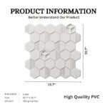 3D Self Adhesive PVC Wall Panel - USA Certified SGS Approved White Color TP 2001 Design Pack of 40 Covers 107.80 Sq. Ft.