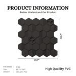 3D Self Adhesive PVC Wall Panel - USA Certified SGS Approved Black Color TP 2001 Design Pack of 40 Covers 107.80 Sq. Ft.