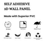 3D Self Adhesive PVC Wall Panel - USA Certified SGS Approved Walnut Wood Color TP 2001 Design Pack of 40 Covers 107.80 Sq. Ft.