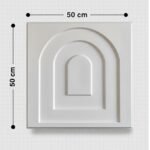3D PVC Wall Panels for Bedroom & Living Room | Archi Design | White Color | 19.7 x 19.7 Inch | Pack of 40 | 107.60 Sq Ft