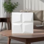 3D PVC Wall Panels for Bedroom & Living Room | Cube Design | White Color | 19.7 x 19.7 Inch | Pack of 40 | 107.60 Sq Ft