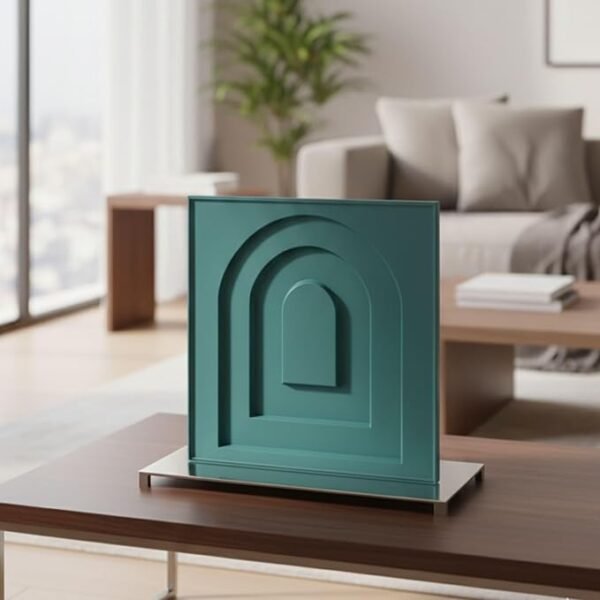 3D PVC Wall Panels – Door Design Teal Green Color 19.7" x 19.7" (Pack of 40) | Covers 107.60 Sq. Ft. |