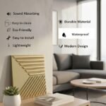 3D PVC Wall Panels | SGS Certified & USA Standard Approved | Designer Panel – Champagne Gold Color | 19.7" x 19.7" (Pack of 40)– Covers 107.60 Sq. Ft