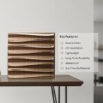 3D PVC Wall Panel - USA Certified SGS Approved Dune Design Gold Color 19.7" x 19.7" (Pack of 12) - Covers 32.34 Sq. Ft.