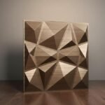 Wall Panels for Bedroom - USA Certified SGS Approved PVC Diamond Design, Gold Color 19.7" X 19.7" (Pack of 40) - Covers 107.80 Sq. Ft.