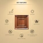 3D PVC Wall Panels for Bedroom & Living Room | Frame Design |Wooden Color | 19.7 x 19.7 Inch | Pack of 40 | 107.60 Sq Ft