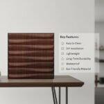 3D PVC Wall Panel - USA Certified SGS Approved Dune Design Walnut Wood Color 19.7" x 19.7" (Pack of 40) - Covers 107.80 Sq. Ft.