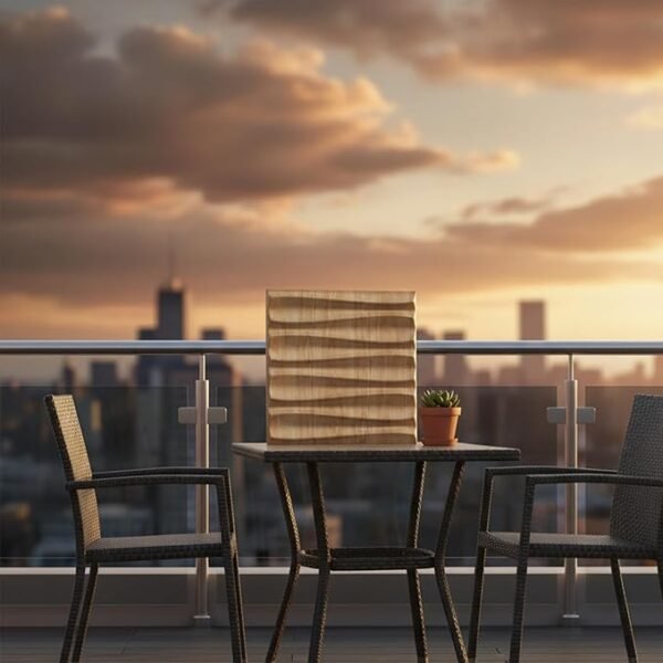 Wall Panels for Bedroom - USA Certified SGS Approved Dune Design Beech Wood Color 19.7" x 19.7" (Pack of 40) - Covers 107.80 Sq. Ft.