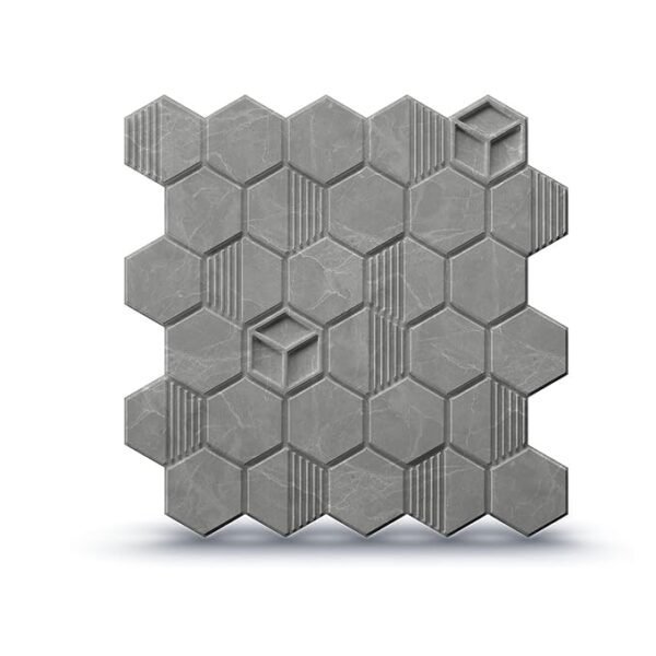 3D Self Adhesive Panels for Wall Decor - USA Certified SGS Approved Gray Marble Color TP 2001 Design Pack of 40 Covers 107.80 Sq. Ft.