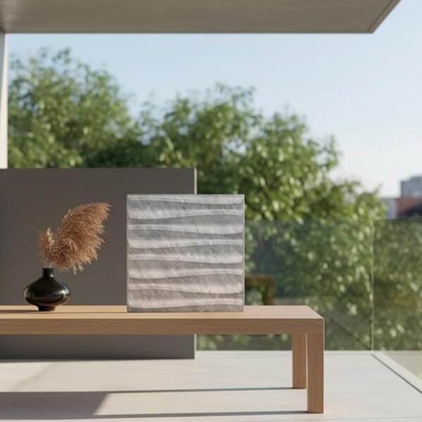 PVC Panel for Wall - USA Certified SGS Approved Dune Design White Marble Color 19.7" x 19.7" (Pack of 12) - Covers 32.34 Sq. Ft.