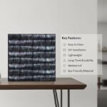 3D PVC Wall Panel - USA Certified SGS Approved Dune Design Thunder Black Color 19.7" x 19.7" (Pack of 12) - Covers 32.34 Sq. Ft.