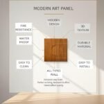 3D PVC Wall Panels – Designer Panel, Walnt Wood Color 19.7" x 19.7" (Pack of 40) | Covers 107.60 Sq. Ft.