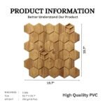 3D Self Adhesive PVC Wall Panel - USA Certified SGS Approved Beach Wood Color TP 2001 Design Pack of 40 Covers 107.80 Sq. Ft.