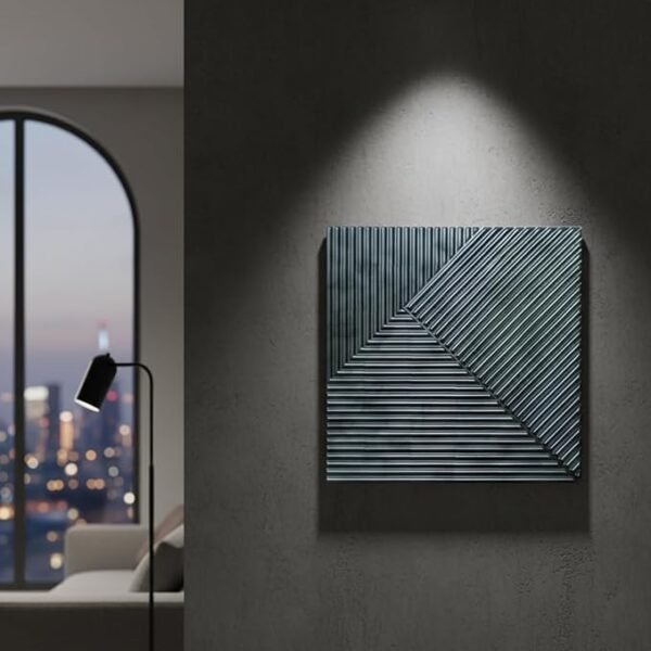 3D PVC Wall Panels - Stripe Design, Bronze Rust Color 19.7" x 19.7" (Pack of 40) - Covers 107.6 Sq. Ft.