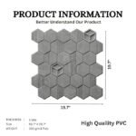 3D Self Adhesive Panels for Wall Decor - USA Certified SGS Approved Gray Marble Color TP 2001 Design Pack of 40 Covers 107.80 Sq. Ft.