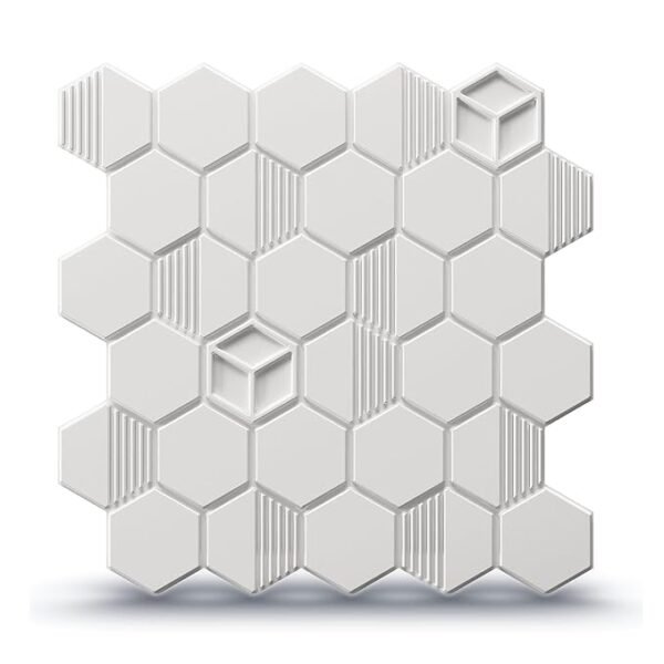 3D Self Adhesive PVC Wall Panel - USA Certified SGS Approved White Color TP 2001 Design Pack of 40 Covers 107.80 Sq. Ft.