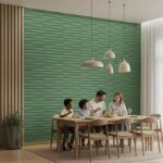 Decor Wall Panels for Bedroom - USA Certified SGS Approved Dune Design Olive Green Color 19.7" x 19.7" (Pack of 12) - Covers 32.34 Sq. Ft.