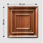 3D PVC Wall Panels for Bedroom & Living Room | Frame Design |Wooden Color | 19.7 x 19.7 Inch | Pack of 40 | 107.60 Sq Ft