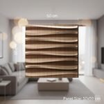 3D PVC Wall Panel - USA Certified SGS Approved Dune Design Gold Color 19.7" x 19.7" (Pack of 12) - Covers 32.34 Sq. Ft.