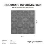 3D Self Adhesive Panels for Wall Decor - USA Certified SGS Approved Gray Marble Color TP 109 Design Pack of 40 Covers 107.80 Sq. Ft.