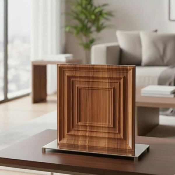 3D PVC Wall Panels for Bedroom & Living Room | Frame Design |Wooden Color | 19.7 x 19.7 Inch | Pack of 40 | 107.60 Sq Ft