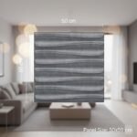 3D PVC Wall Panel - USA Certified SGS Approved Dune Design Gray Marble Color 19.7" x 19.7" (Pack of 40) - Covers 107.80 Sq. Ft.