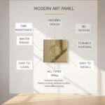 3D PVC Wall Panels | SGS Certified & USA Standard Approved | Wave Design – Champagne Gold Color | 19.7" x 19.7" (Pack of 40) – Covers 107.60 Sq. Ft