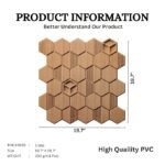 3D Self Adhesive PVC Wall Panel - USA Certified SGS Approved Metallic Wood Color TP 2001 Design Pack of 40 Covers 107.80 Sq. Ft.