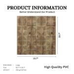 3D Self Adhesive PVC Wall Panel - USA Certified SGS Approved Beach Wood Color TP 109 Design Pack of 40 Covers 107.80 Sq. Ft.