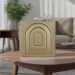 3D PVC Wall Panels – Door Design Champagne Gold Color 19.7" x 19.7" (Pack of 40) | Covers 107.60 Sq. Ft. |